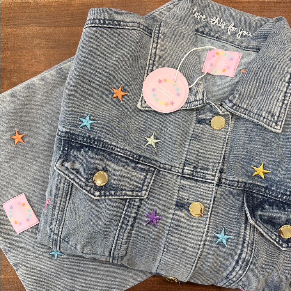 Dazzling Dreams x Zoe collab Denim Jacket  XL NWT